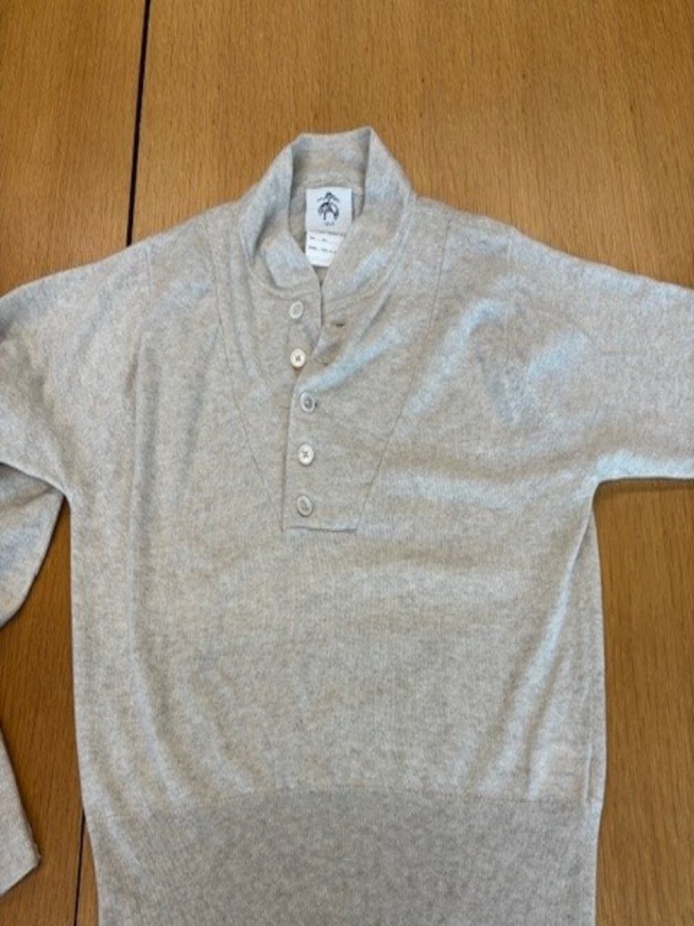 Brooks Brothers Long Sleeve Henley Shirt Men’s Medium Gray